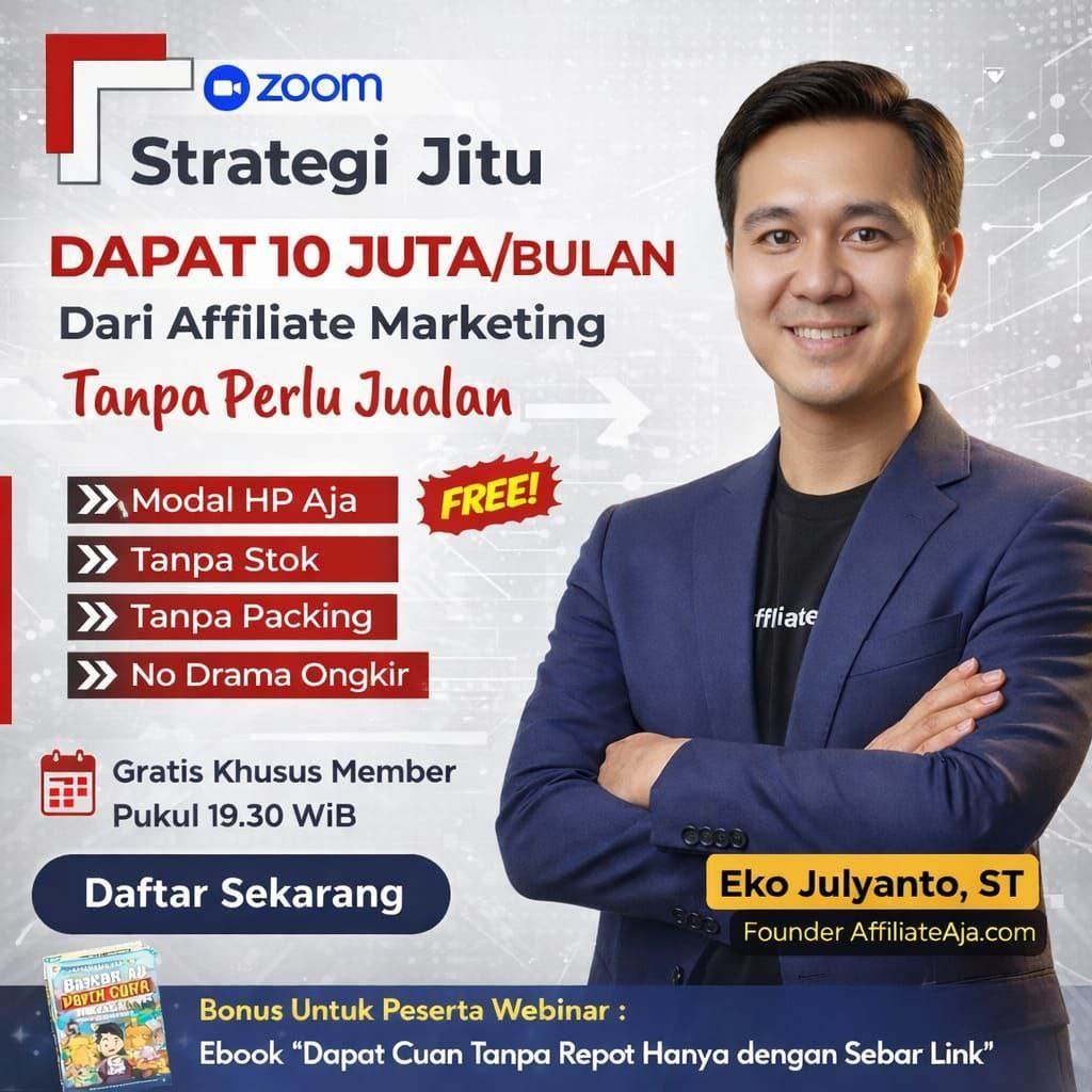 Webinar GRATIS Belajar Affiliate Marketing