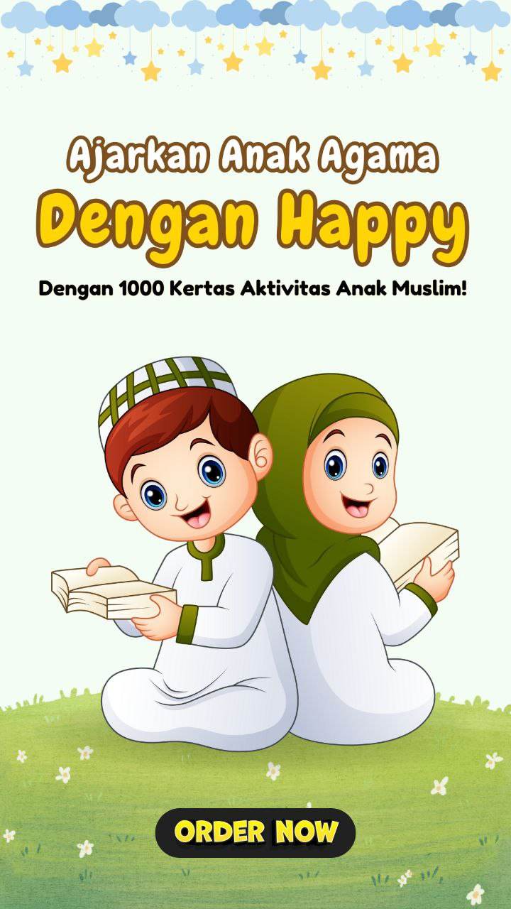 Modul Anak Muslim (1000+ Worksheet Anak Siap Print) Bisa Jual Ulang