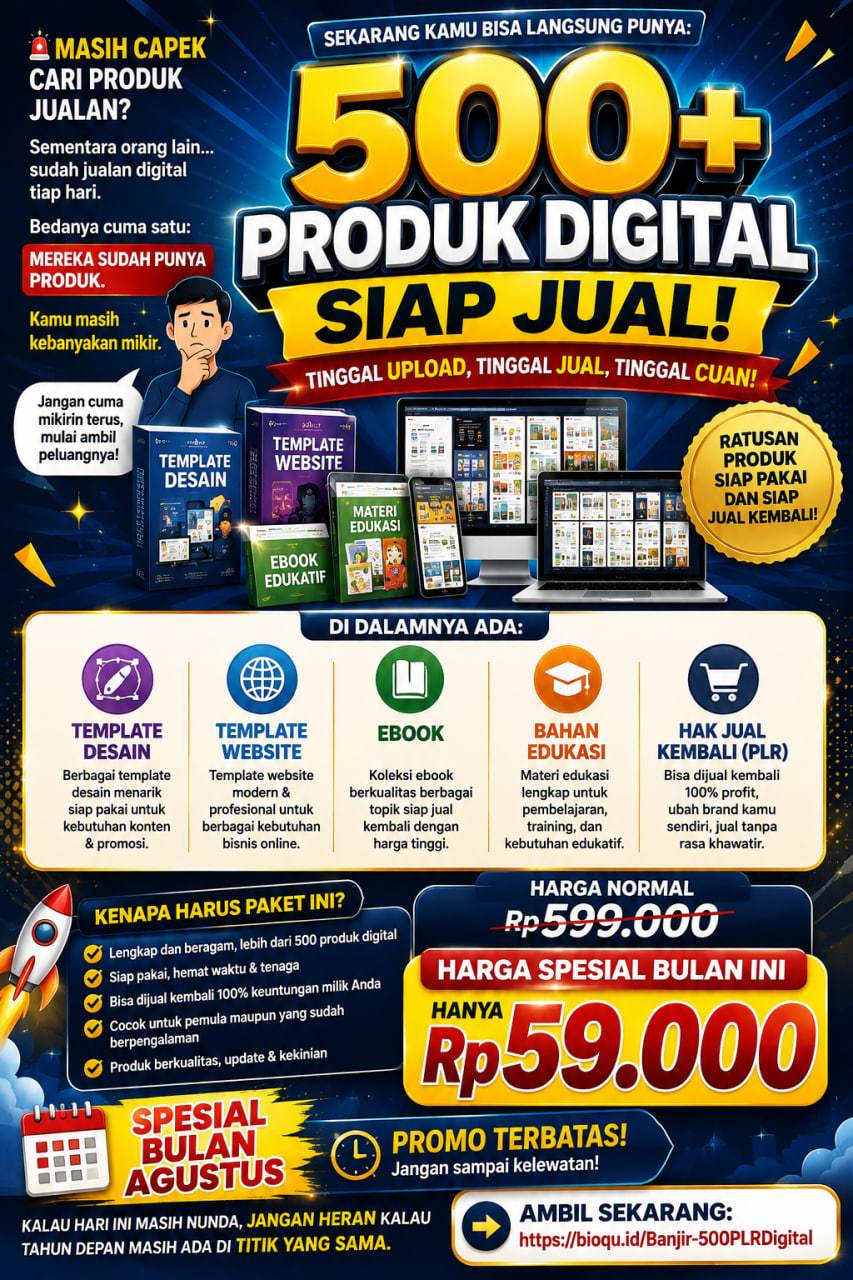 500+ Produk Digital Siap Cuan di 2026 (Hak Jual Kembali)