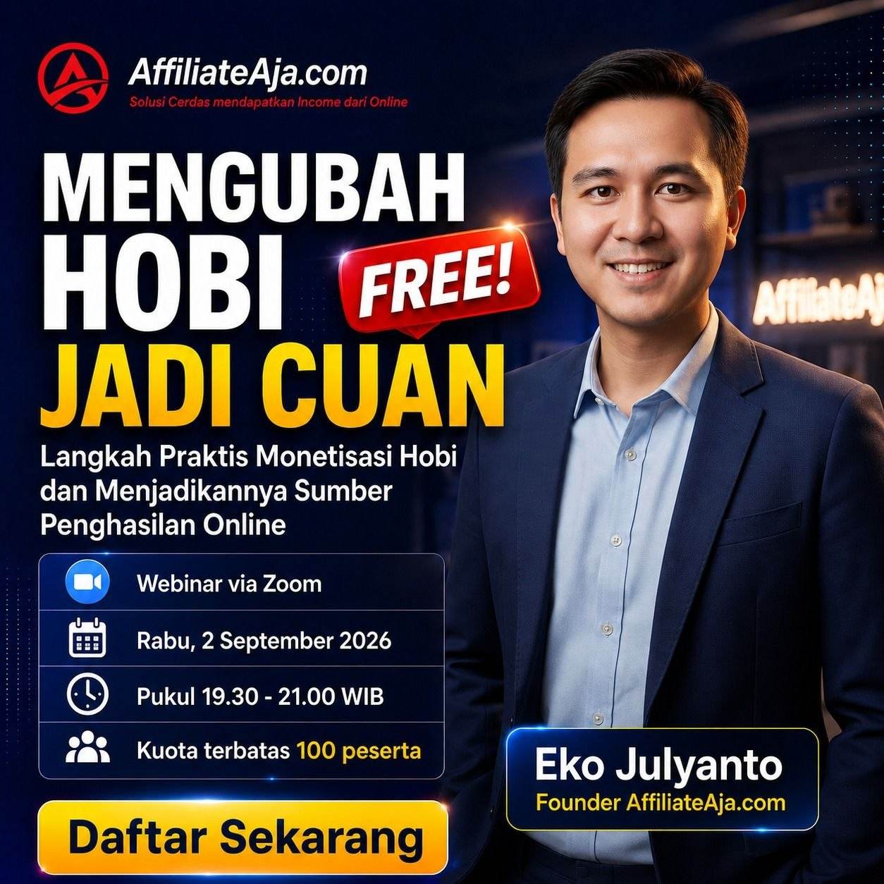 Webinar GRATIS Cara Dapat CUAN dari INTERNET