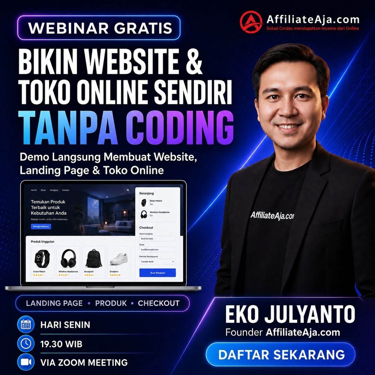 Webinar Bikin Website & Toko Online tanpa Coding